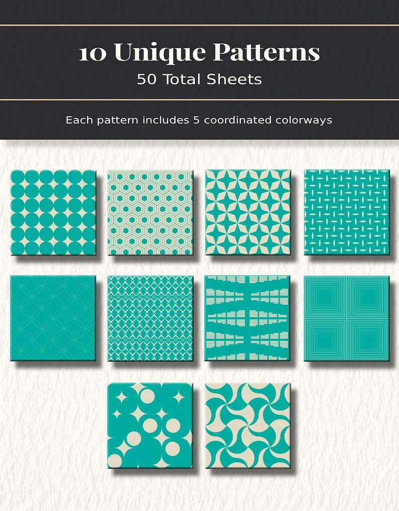 Fieldlight Vol. 4 Motifs vectoriels géométriques | 50 feuilles PDF ...