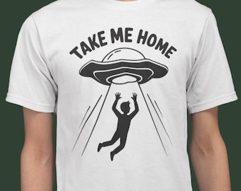 Take Me Home Alien SVG PNG: Funny UFO Spaceship Cut File (Digital Download