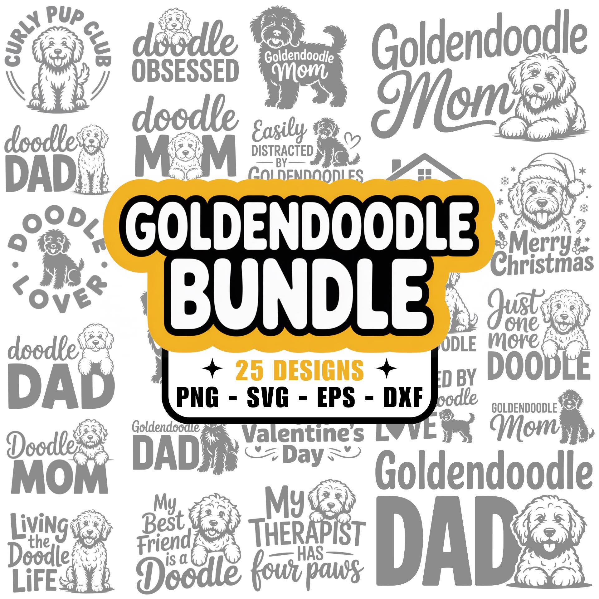 25 Goldendoodle PNG SVG Images, Dxf Eps Files, Dog Mom, Pet Parent ...