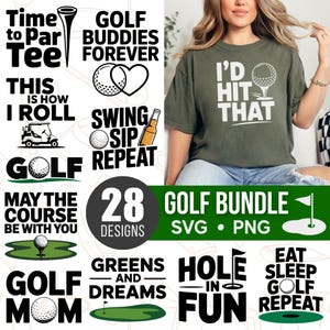 28 Golf SVG Files, Golf PNG Images, Golf Design Bundle, Golf Clipart Set, Golf Graphics, Golf Digital Download, Golf Cut Files