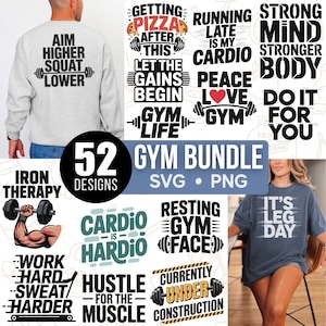 PAKIET SVG Z SIŁOWNIĄ | 52 projekty | Obrazy fitness png, Ćwiczenia, Cricut, Sylwetka, Podnoszenie ciężarów, Cardio, Zabawne cytaty, Zyski, Silny