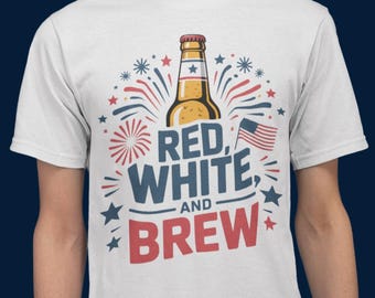 Red White and Brew SVG: 4th of July Patriotic Design (Digital Download)