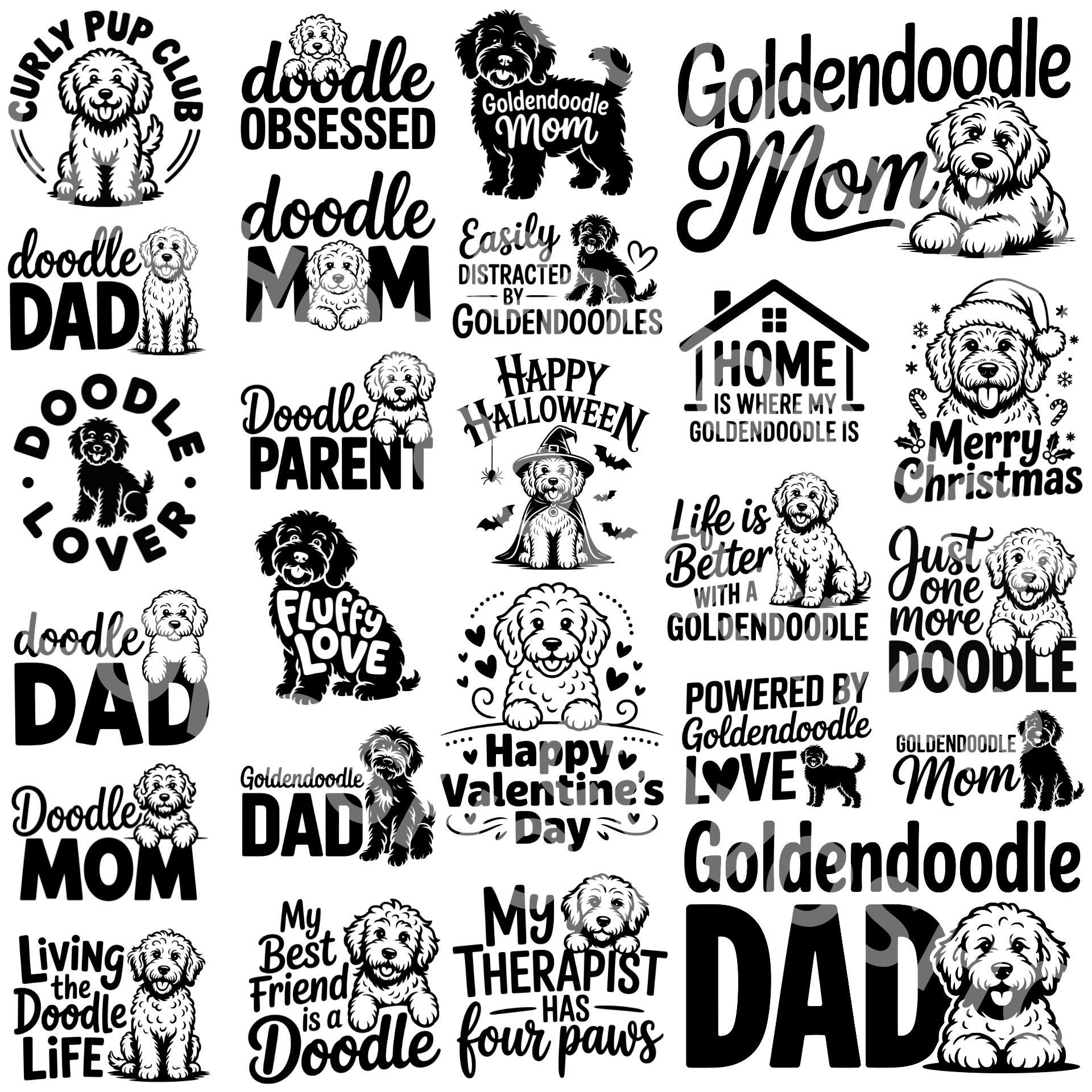 25 Goldendoodle PNG SVG Images, Dxf Eps Files, Dog Mom, Pet Parent ...