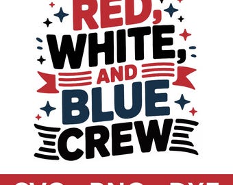 Red White Blue 4th of July SVG: Patriotic American Design (Digital Download