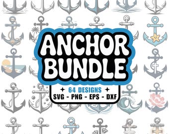 64 Anchor PNG SVG Images, dxf eps files, Ocean, Anchored, Peace, Anchored in Faith, Grace, Peace, Hold Fast, Beach, Floral, Heart, Cricut
