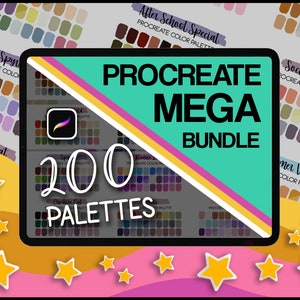 Ultimate Procreate MEGA Color Palette BUNDLE | PNG | 200 Palettes | 6000 Colors | iPad Color Swatches
