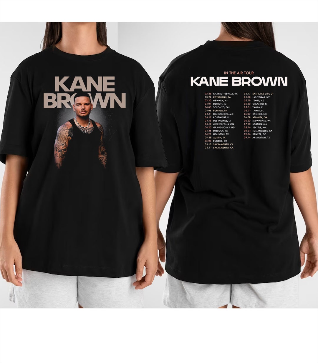 Kane Brown in the Air Tour 2024 Shirt, Kane Brown Fan Gift Shirt, Kane ...