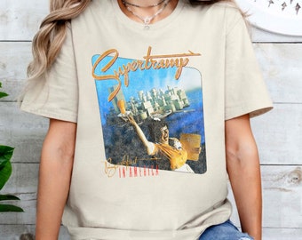 T-shirt Supertramp, T-shirt effet vieilli, album de reprises Breakfast in America, chemise unisexe, sweat-shirt