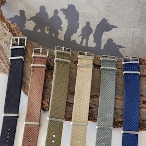 NATO® Milstrap HEMP Nylon Strap Cotton Handmade eco friendly vegan military Soft watch band Heavy Stainless Steel Buckles 20mm 22mm USA Ship