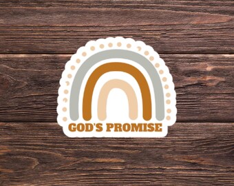 God's Promise Rainbow Sticker | Sticker Shop | Simple Rainbow Sticker | Hydro Flask Sticker | Cute Sticker | Gift for Her | Die Cut Stickers
