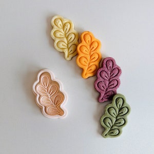 Leaf Cookie Cutter - Spring Greenery Cookie Cutter Stamp Set | Eucalyptus Leaf Fondant Molds | 3D Printed