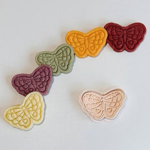 Butterfly Cookie Cutter | Floral Boho Butterfly Cookie Cutter Stamp Set | Love Heart Animal Cookie Cutter | Food Safe 3D Printed