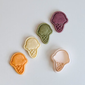 Eis Ausstechform Single Soop Eiswaffel Cookie Cutter Stempel Set | Lebensmittelecht 3D Gedruckt