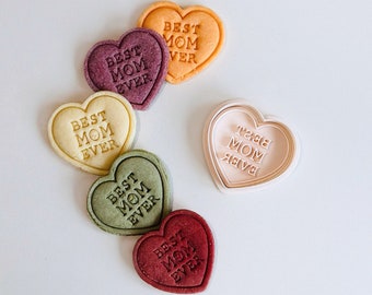 Best Mom Ever Cookie Cutter | Heart-Shaped 3D Printed Stamp
