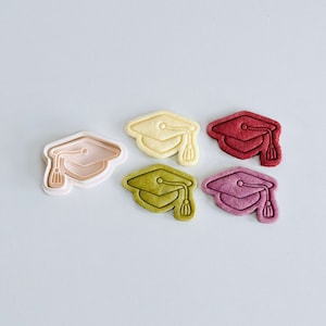 Graduation Cap Cookie Cutter | Grad Hat Cookie Cutter Stamp Set | School Themed Cookie Cutter | 3D Printed