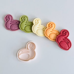 Flamingo Pool Float Cookie Cutter | Summer Animal Swimming Ring Cookie Cutter Stamp Set | Flamingo Cookie Cutter | 3D Printed