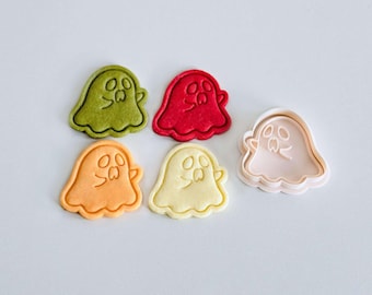 Spookkoekjesvormer | Stempelset koekjesuitsteker Halloween | Spookachtig bakgereedschap | Leuke fondantvormen voor spook | 3D-geprint
