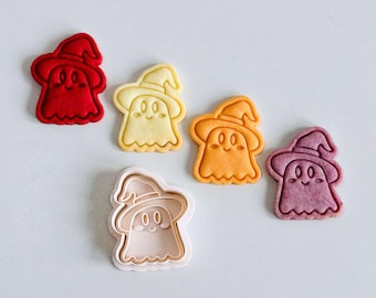 Witch Hat Ghost Cookie Cutter | Halloween Baking Tools | Cute Ghost Biscuit Mold | Custom Spooky Cookie Stamp