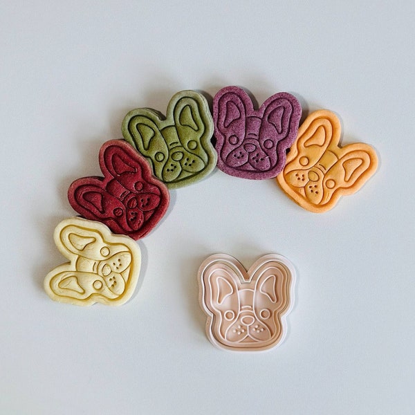 Dog Cookie Cutter | Animal Cookie Cutter Stamp Set | French Bulldog Cookie Cutter | 3D Printed