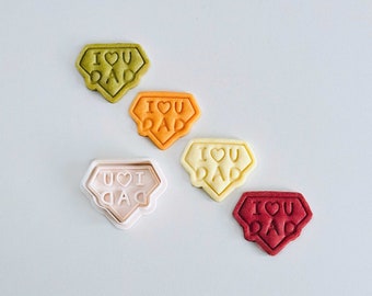 I Love You Dad Cookie Cutter | Super Dad Cookie Cutter Stamp Set | Father's Day Cookie Cutter | 3D Printed
