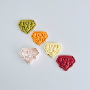 I Love You Dad Cookie Cutter | Super Dad Cookie Cutter Stamp Set | Father&#39;s Day Cookie Cutter | 3D Printed