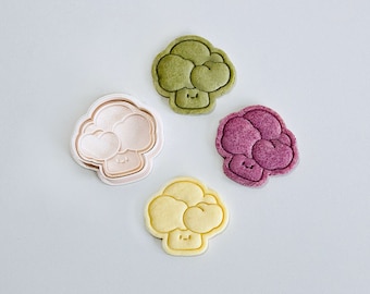 Broccoli Cookie Cutter | Veggies Cookie Cutter Stamp Set | Green Vegetable Cookie Cutter | 3D Printed