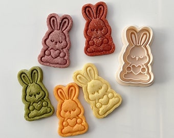 Bunny Cookie Cutter - Rabbit Cookie Cutter Stamp Set | Animal Cookie Cutter | 3D Printed | Baking Gifts
