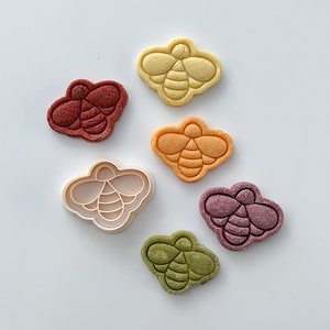 Spring Bee Cookie Cutter - Boho Honey Bee Cookie Cutter Stamp Set | Creative Shapes Cookie Cutter | 3D Printed Baking Gifts