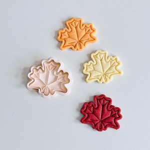 Ahornblatt-Ausstechform | Herbst Thema Cookie Cutter Stempel Set | Blatt Fondant Formen | 3D Gedruckt