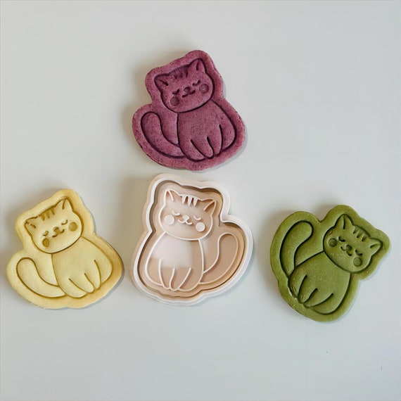 Kitty Cookie Cutter | 3D Printed Animal Stamp Set