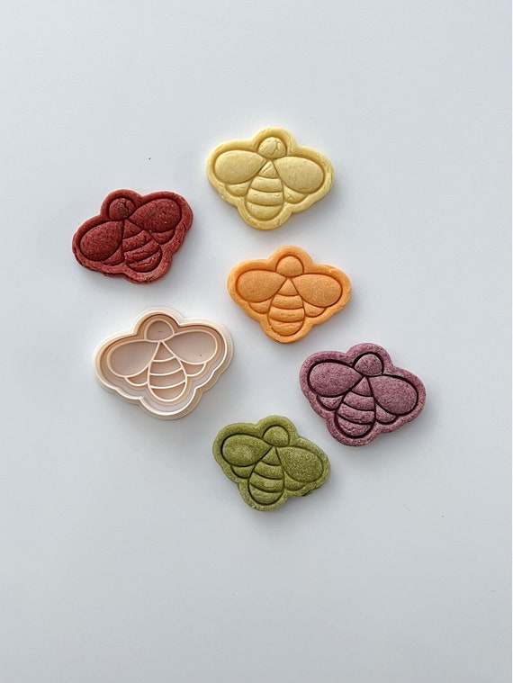 Spring Bee Cookie Cutter - Boho Honey Bee Cookie Cutter Stamp Set | Creative Shapes Cookie Cutter | 3D Printed Baking Gifts