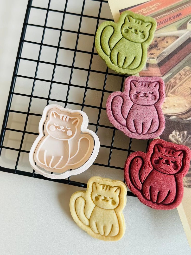 Kakform för kattunge | 3D-tryckt djurstämpelset bild 6