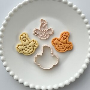 Chick Cookie Cutter – 3D Printed Animal Cookie Stamp image 4