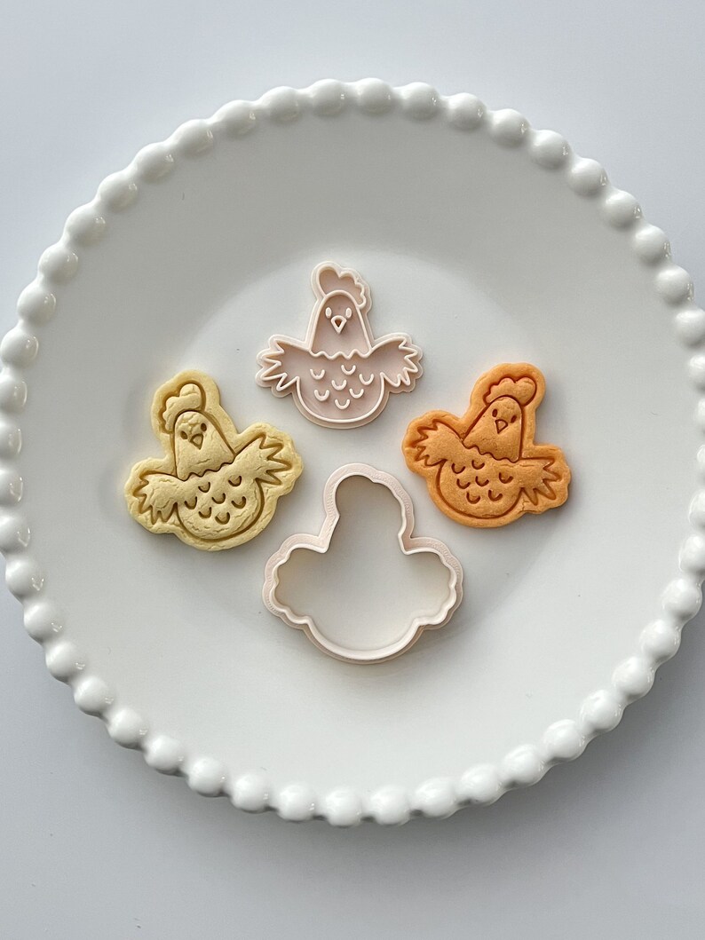 Chick Cookie Cutter – 3D Printed Animal Cookie Stamp image 4