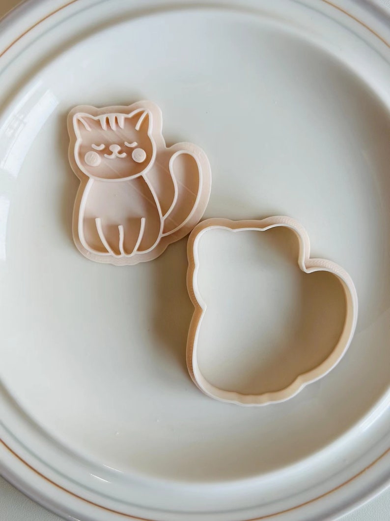 Kakform för kattunge | 3D-tryckt djurstämpelset bild 7