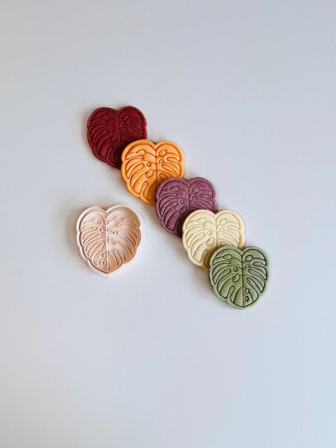Leaf Cookie Cutter - Tropical Monstera Leaf Cookie Cutter Stamp Set ...