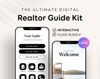 Digital Real Estate Guides: Editable Buyer and Seller Templates - Canva RE1