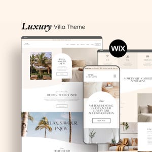 Airbnb Rental Property Website Template | Vacation Rental Premium Wix Theme, Modern Professional EG2