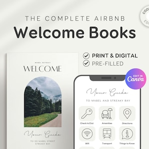 Airbnb Guest Manual Template - Modern Digital Guide for Rentals EG3