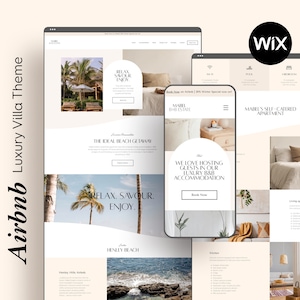Airbnb Booking Website Template Premium Wix Theme, Vacation Rental Website, Vrbo, Book Now | Modern, Luxury, Professional, Aesthetic EG2