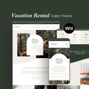 Cabin Rental Website Template - Cozy Lake House Style for a Professional Wix Site EG3