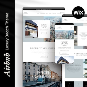 Airbnb City Apartment Website Premium Wix Template, Vacation Rental Website, Short Term Rental, Vrbo, Book Now | Professional DIY EG2
