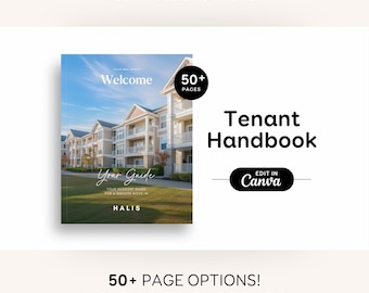 Rental Tenant Handbook Template, Editable Move-In Guide (Printable PDF) RE1