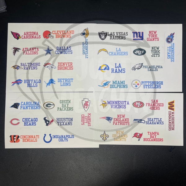 32 kundenspezifische NFL Logo-Sammelkarten-Teiler-Etiketten