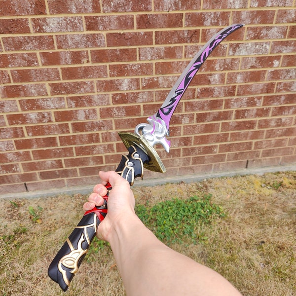 105cm/3.4ft Genshin Impact Raiden Shogun Sword | Blue/Purple Beelzebul | 1:1 Cosplay Weapon Katana