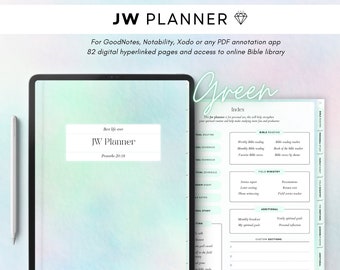 JW Digital Planner, JW Productivity Planner, JW Spiritual Routine