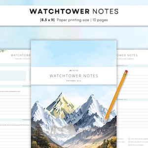 JW Watchtower Notes PDF Notes For The Meetings