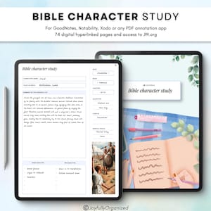JW Bible Character Study Planner for GoodNotes, Notability