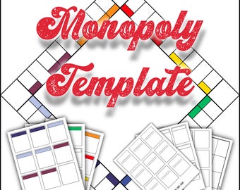 Monopoly Board Game Template Instant Download