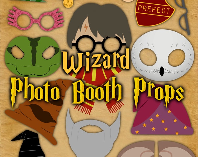 Harry potter photo booth props - Etsy